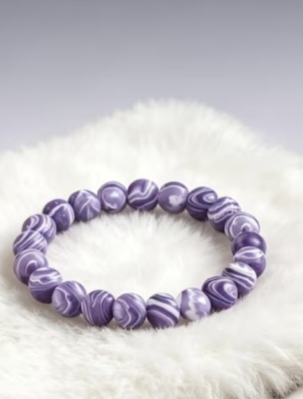 Natural Grape Amethyst Bracelet For Women Healing For Stress & Anxiety NWT
